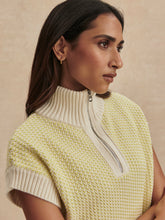 Load image into Gallery viewer, Varley Fowley Knit Top- Snow White/Limeade