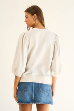 Load image into Gallery viewer, Light Heather Grey Puff Slv Soft Top