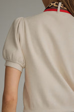 Load image into Gallery viewer, Ecru Puff Slv Sweater w/ Scarf