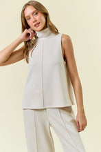 Load image into Gallery viewer, Ecru Soft Modal Pintuck A Line Tank Top