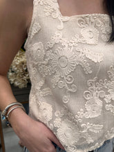 Load image into Gallery viewer, Natural Embroidery Net Top