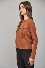 Load image into Gallery viewer, Brown Horse Embroidered Sweater