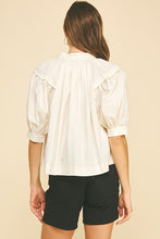 Load image into Gallery viewer, Milk Balloon Slv V-Neck Blouse