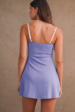 Load image into Gallery viewer, Contrast Trim A-Line Romper Periwinkle