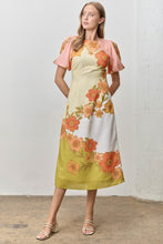 Load image into Gallery viewer, Multi Floral Print Bubble Slv Midi Dress