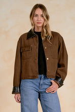 Load image into Gallery viewer, Cocoa Jacket w/ Leather Trim