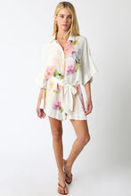 Load image into Gallery viewer, White Floral Tie Front Romper