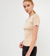 Load image into Gallery viewer, Beige Cut Out Detail Knit Top