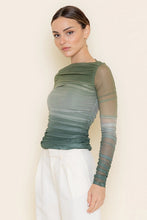 Load image into Gallery viewer, Green Ombre Shirring Top