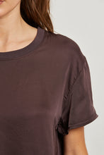Load image into Gallery viewer, Perfect White Tee Cocoa SS Satin Crew Neck Tee