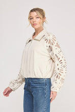 Load image into Gallery viewer, Bone Suede Embroidered Lace Jacket