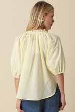 Load image into Gallery viewer, Light Cotton Puff Slv Blouse Butter