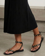 Load image into Gallery viewer, Matisse Black Athena Stud Wrap Sandal