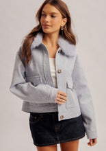Load image into Gallery viewer, Fluffy Detachable Button Down Jacket