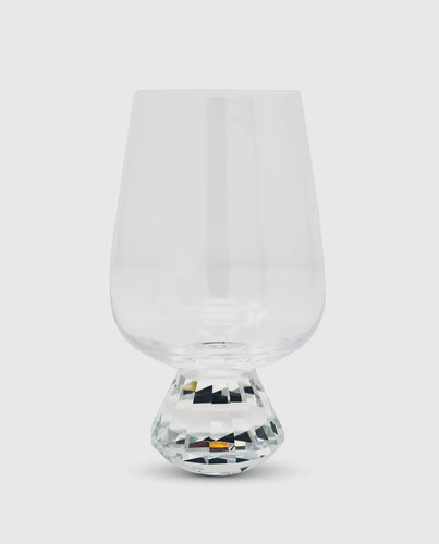 Diamond Base Clear Stemless Wine Glass
