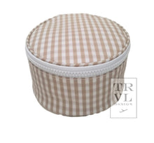 Load image into Gallery viewer, TRVL Roundup Jewelry Case-Gingham Khaki