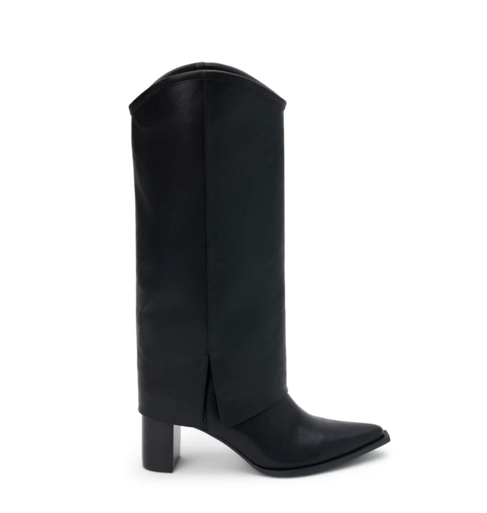 Coconuts Black Walker Heel Boot