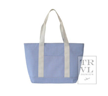 Load image into Gallery viewer, TRVL Classic Tote-Gingham Sky