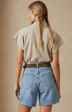 Load image into Gallery viewer, Taupe Soft Matte V-Neck SS Blouse