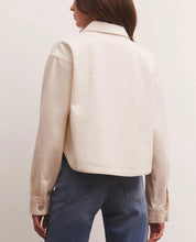 Load image into Gallery viewer, Z Supply Cropped Bone Denim Jacket