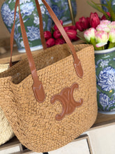 Load image into Gallery viewer, Straw Beach Tote