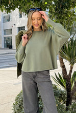 Load image into Gallery viewer, Fern Green LS Basic Knit Sweater