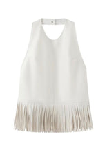 Load image into Gallery viewer, Leather Fringe Hem Backless Vest