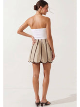 Load image into Gallery viewer, Taupe Shell Panel Linen Skort