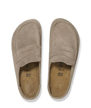 Load image into Gallery viewer, Birkenstock Naples Wrapped Suede Clog Loafer in Taupe Men’s