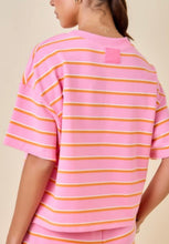 Load image into Gallery viewer, Pink/Orange Striped Top + Skort Set