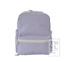 Load image into Gallery viewer, TRVL Mini Backpacker-Gingham Lilac