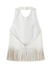 Load image into Gallery viewer, Leather Fringe Hem Backless Vest