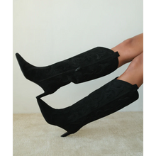 Load image into Gallery viewer, Coconuts Matisse Abrams Black Suede Kitten Heel Boot