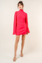 Load image into Gallery viewer, Fuschia Flare Sleeve Dress