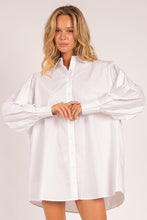 Load image into Gallery viewer, Modern White Poplin Shirt Dress