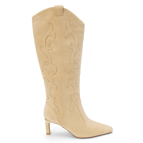 Coconuts by Matisse Abrams Ivory Suede Heeled Boot