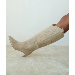 Coconuts by Matisse Abrams Ivory Suede Heeled Boot