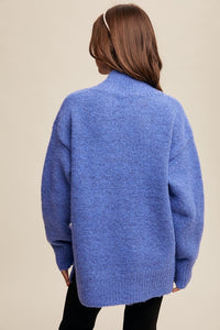 Bright Blue Slouchy Soft Sweater