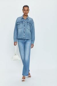 Pistola Denim Mandy Cropped Shacket