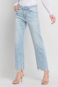 High Rise Faded Denim Jeans