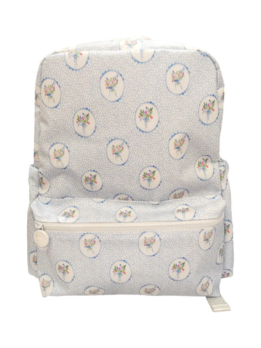 TRVL Backpacker-Floral Medallion Blue
