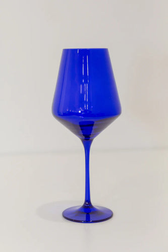 Estelle Stemware Wine Glass-Royal Blue