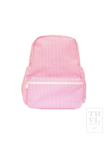 TRVL Backpacker- Gingham Pink