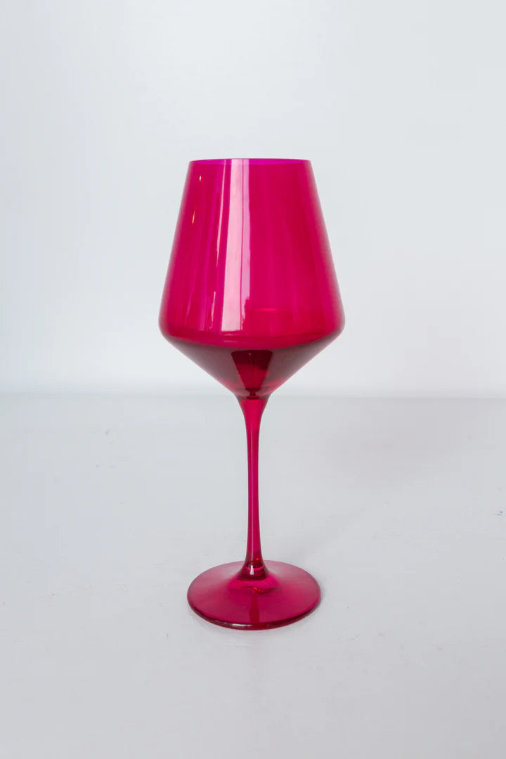 Estelle Stemware Wine Glass-Fuchsia – Mod and Proper