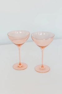 Estelle Martini Glass-Blush