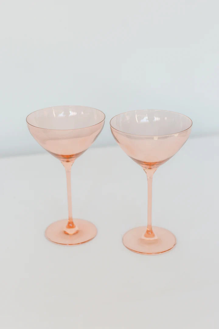 Blush & Gold Drinkware and Cocktail Glasses