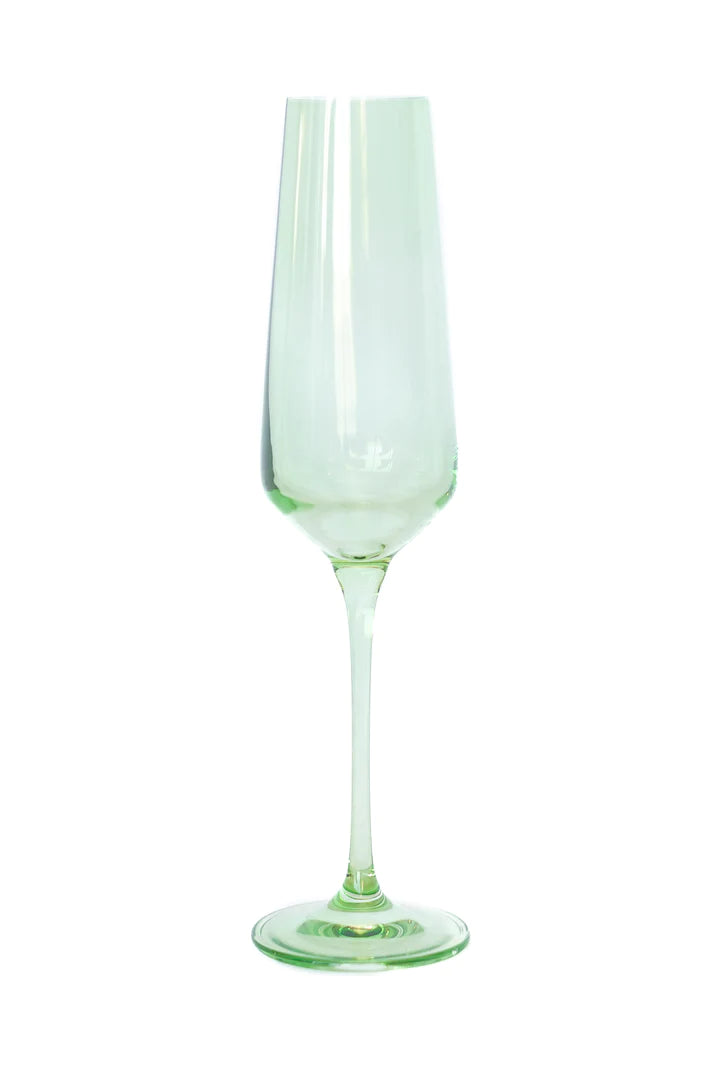 Estelle Champagne Flute-Mint Green
