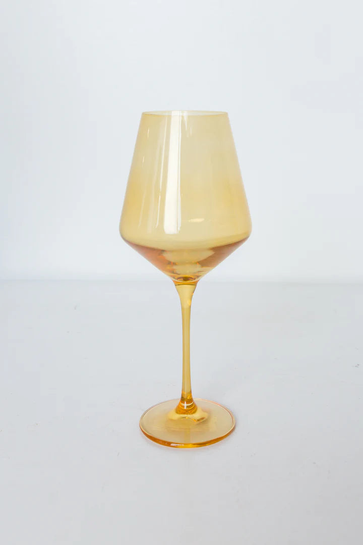 Estelle Stemware Wine Glass-Yellow