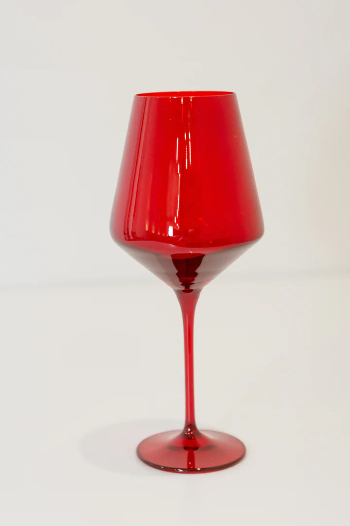 Estelle Stemware Wine Glass-Red