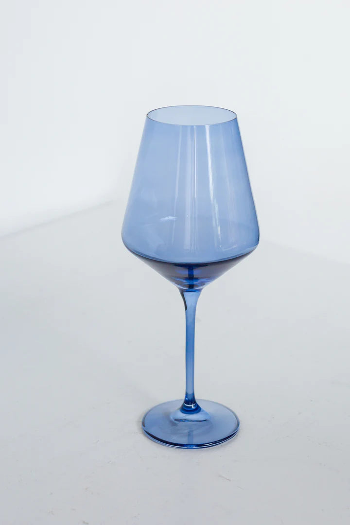 Estelle Stemware Wine Glass-Cobalt Blue
